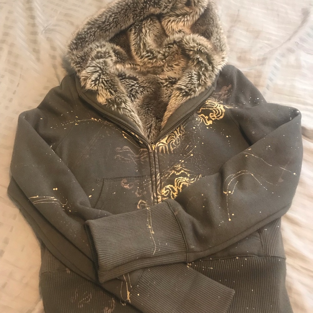 Obey reversible zip up hoodie